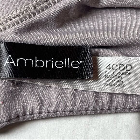 Ambrielle Bra Gray 40DD underwire padded full figure everday full coverage - Picture 4 of 8